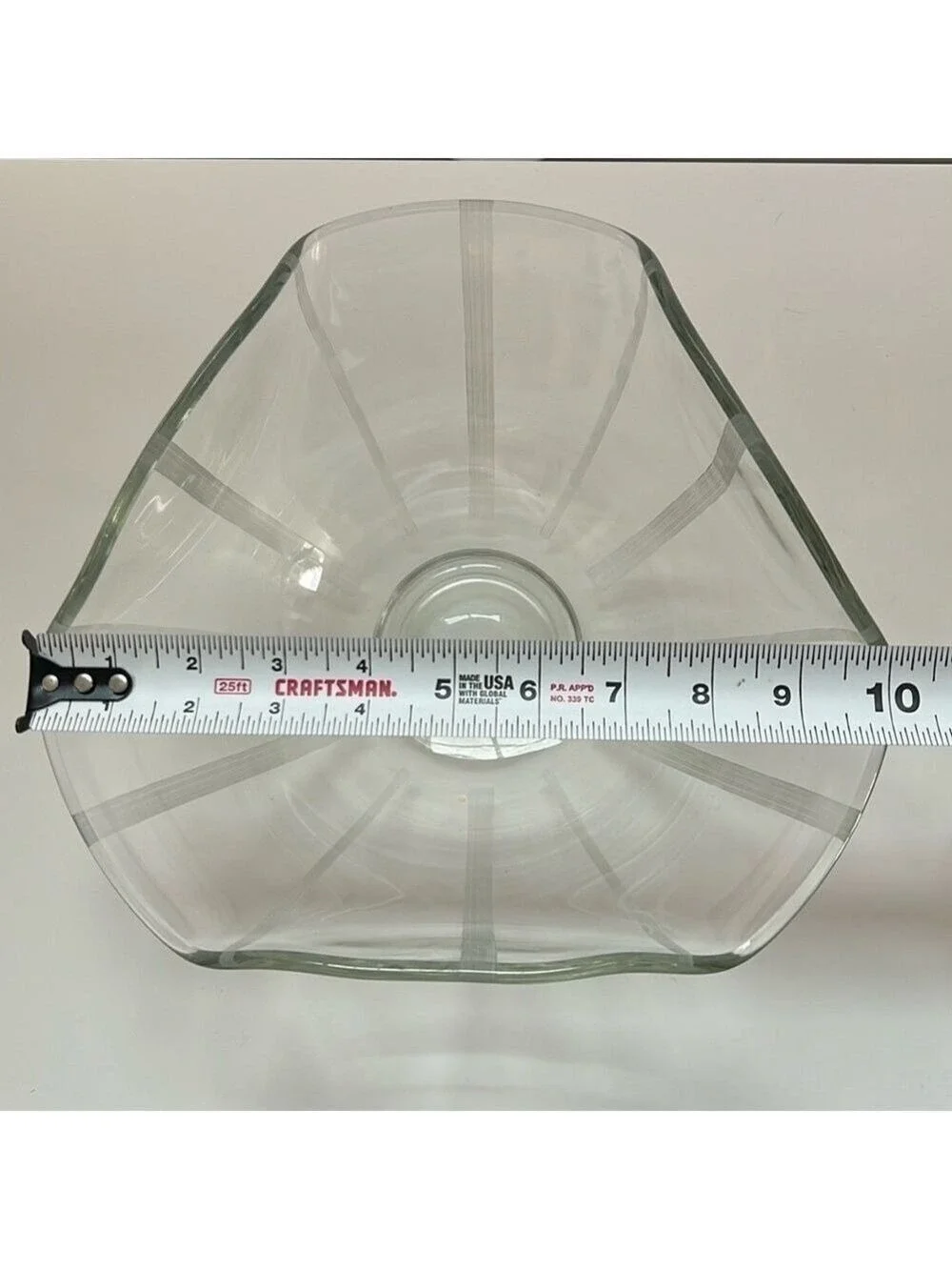 Vintage MCM Indiana Glass Clear Etched Chip and Dip Serving Bowls Rare Set of 2